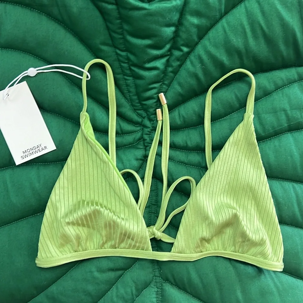 NWT Monday Swimwear Bikini set. Barbados Top (L), Argentina bottom (S). Pear